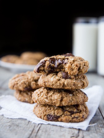 Chewy Coconut Oatmeal Chocolate Chip Cookies